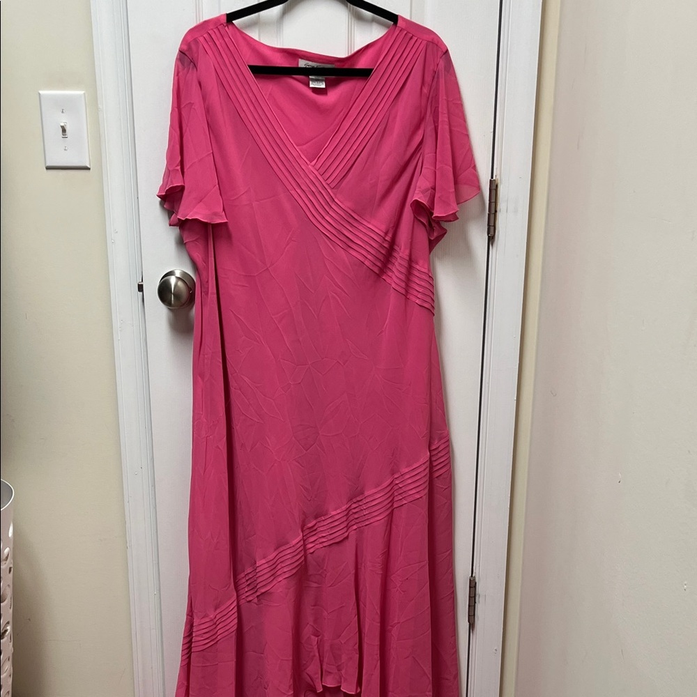 Elegant Asymmetrical Pink Dress